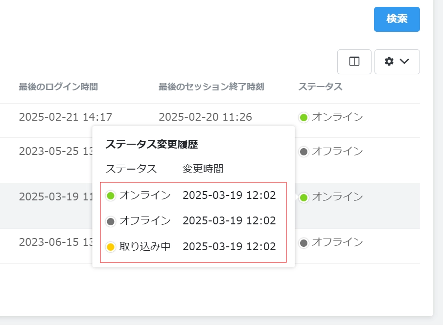 Gitpleステータス変更履歴